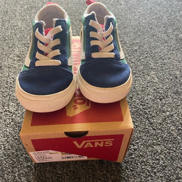Vans Other - Multicolored toddler vans size 5, with original box